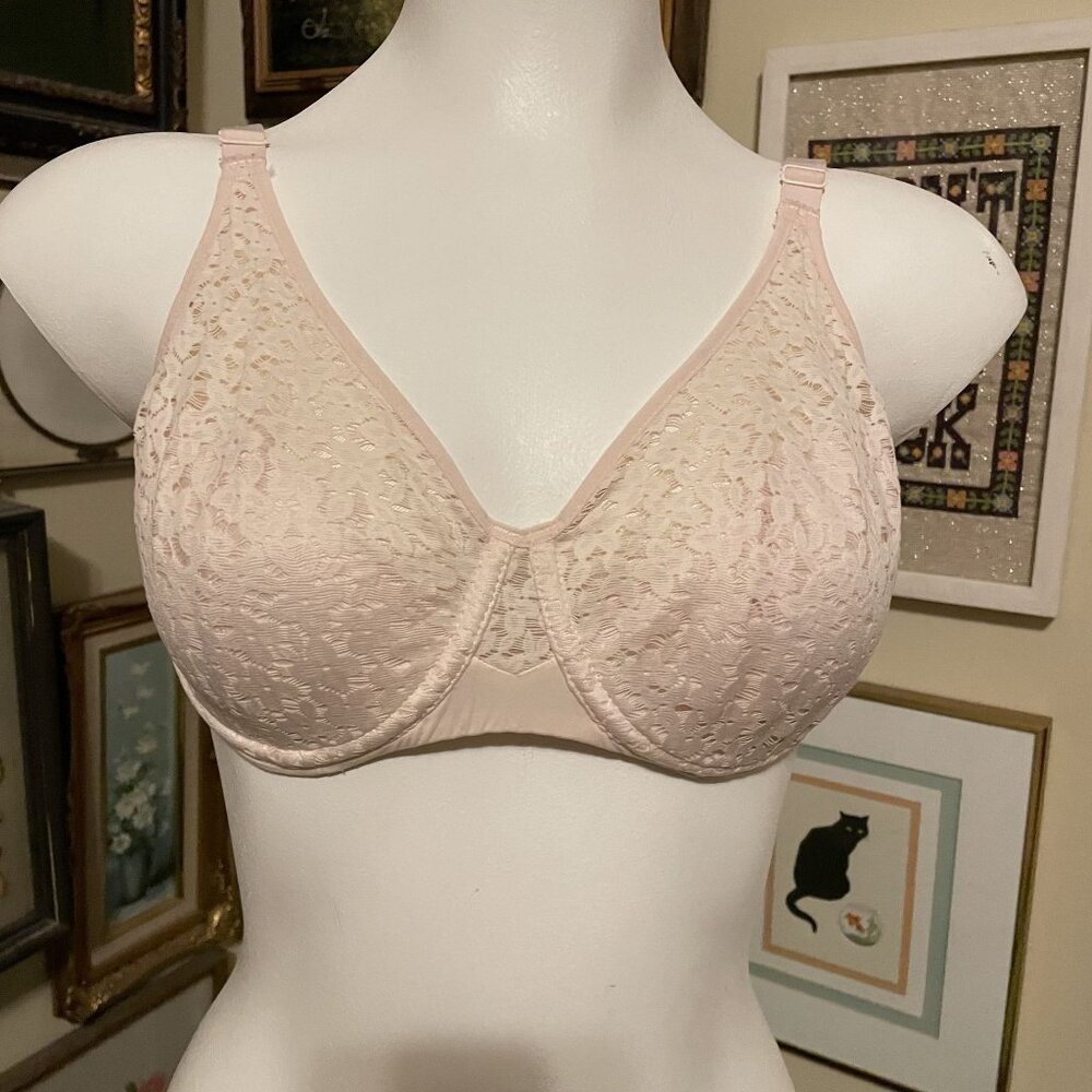 Chantelle Pink Lace Full Coverage Norah Comfort Underwire Bra 34D